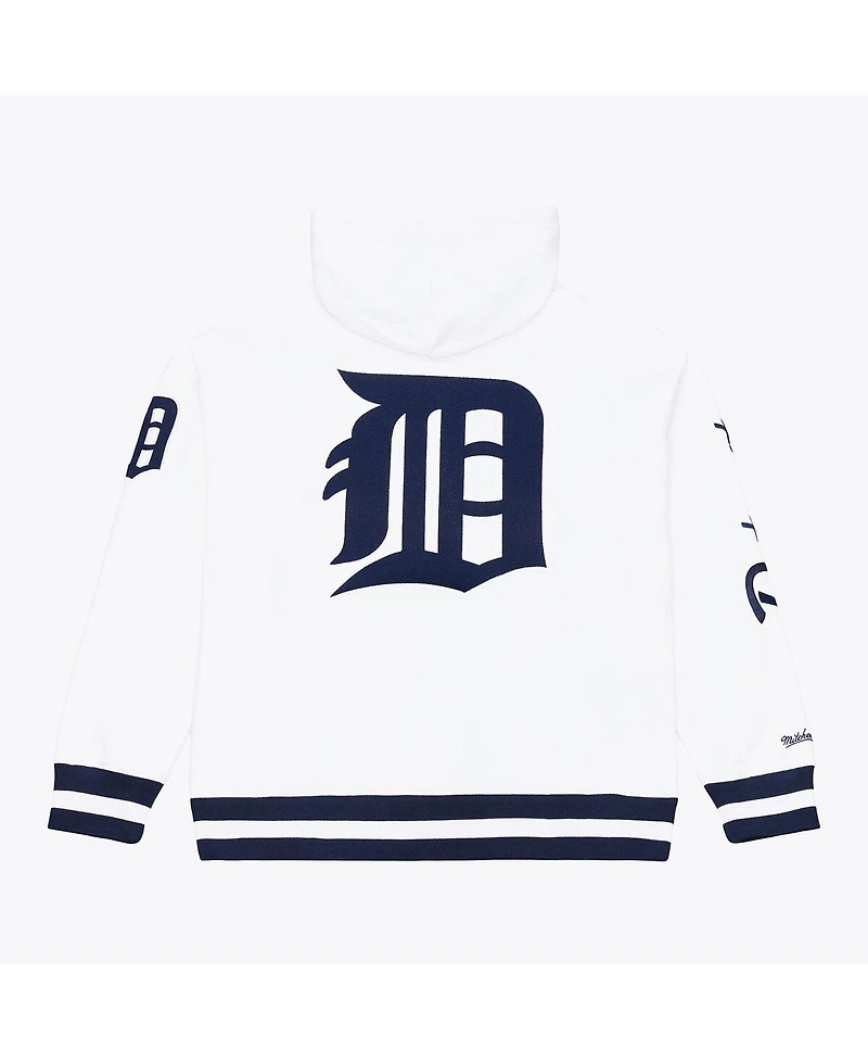 Mitchell & Ness Men's White Detroit Tigers Cooperstown Collection Fleece Hoodie