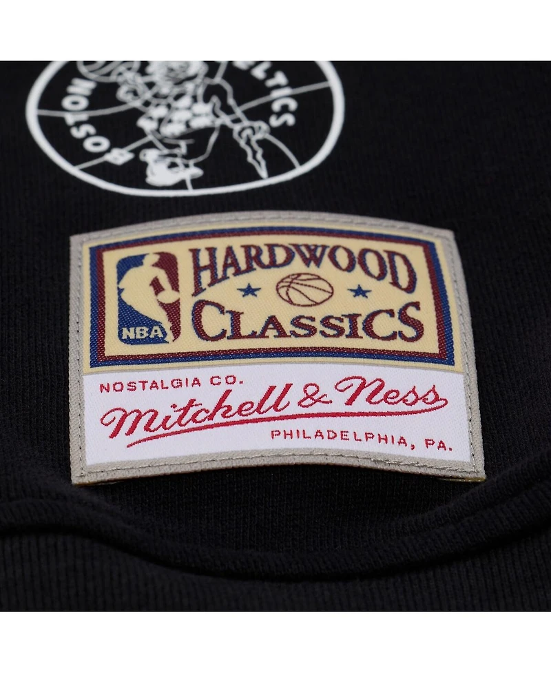 Mitchell & Ness Women's Black Boston Celtics Hardwood Classics Script Lightweight Sweatshirt
