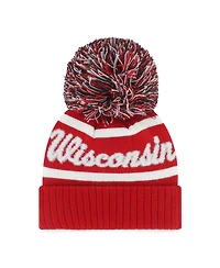 '47 Brand Women's Red Wisconsin Badgers Spirited Cuffed Knit Hat with Pom