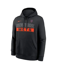 Nike Men's Black New York Mets Primetime Club Hoodie