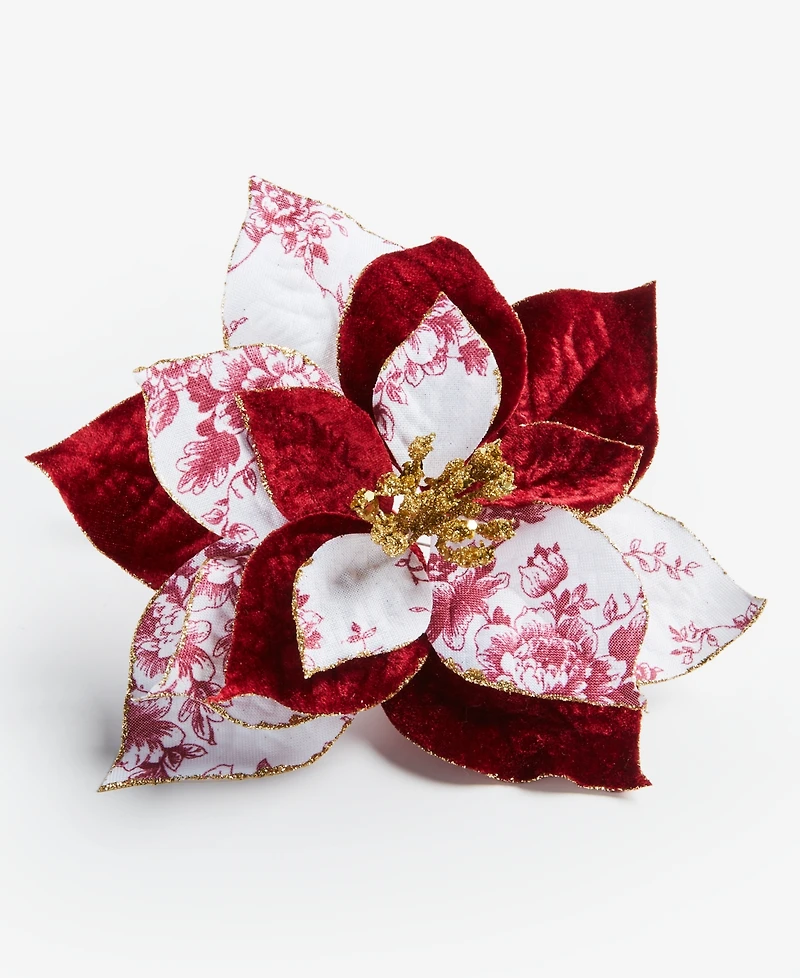 Holiday Lane Holiday Toile Flower Clip, Macy's Exclusive