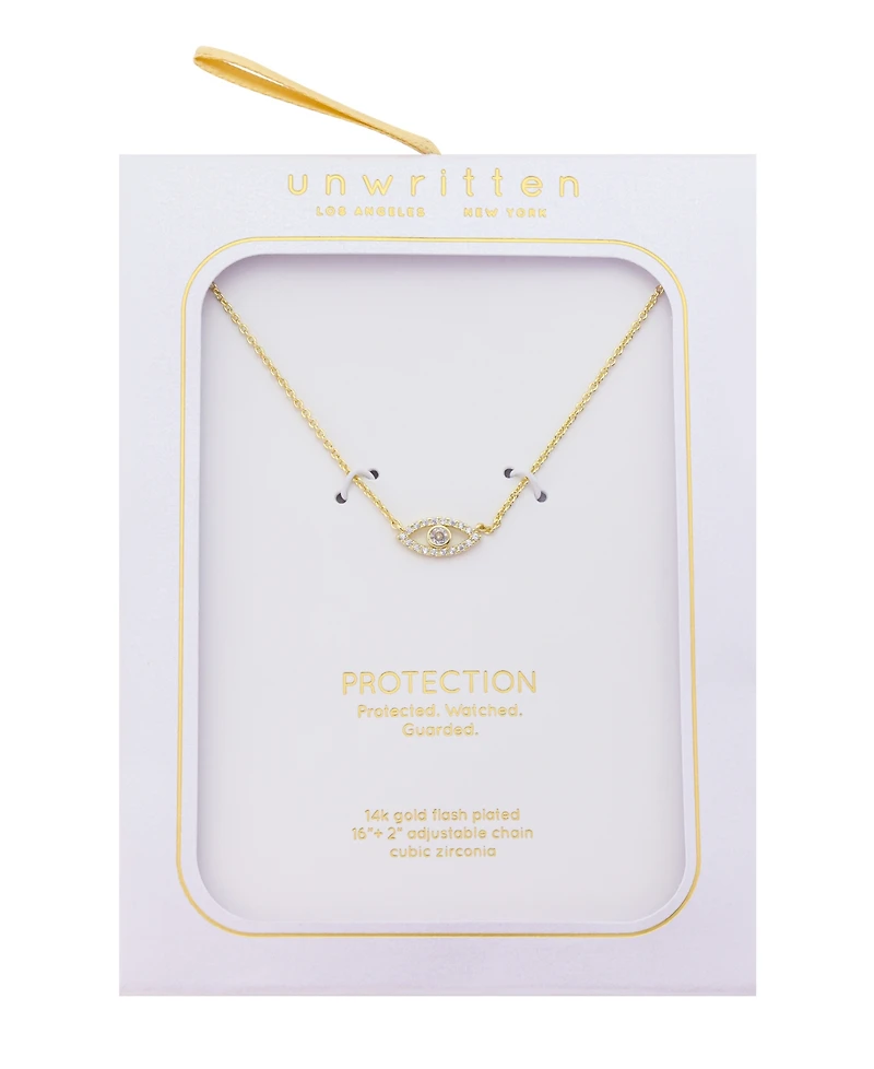 Unwritten Cubic Zirconia Evil Eye Pendant Necklace