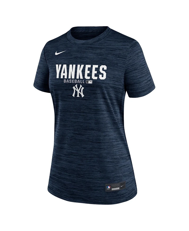 Nike Women's Navy New York Yankees Authentic Collection Velocity Dri-fit T-Shirt