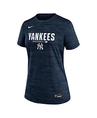 Nike Women's Navy New York Yankees Authentic Collection Velocity Dri-fit T-Shirt