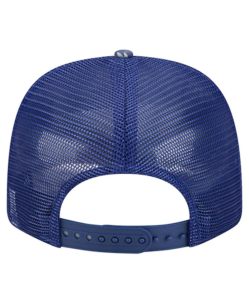 New Era Men's Denim/Royal Texas Rangers Aztec Denim 9SEVENTY Adjustable Hat