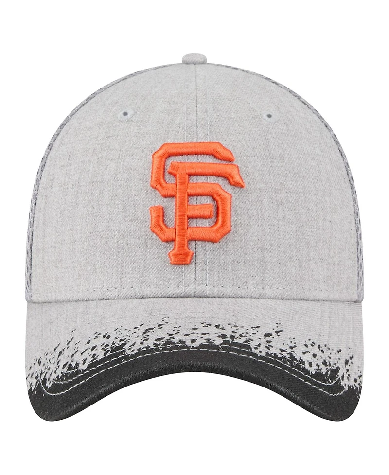 New Era Men's Gray San Francisco Giants Visor Paint Splatter 39THIRTY Flex Hat