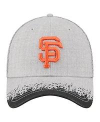 New Era Men's Gray San Francisco Giants Visor Paint Splatter 39THIRTY Flex Hat