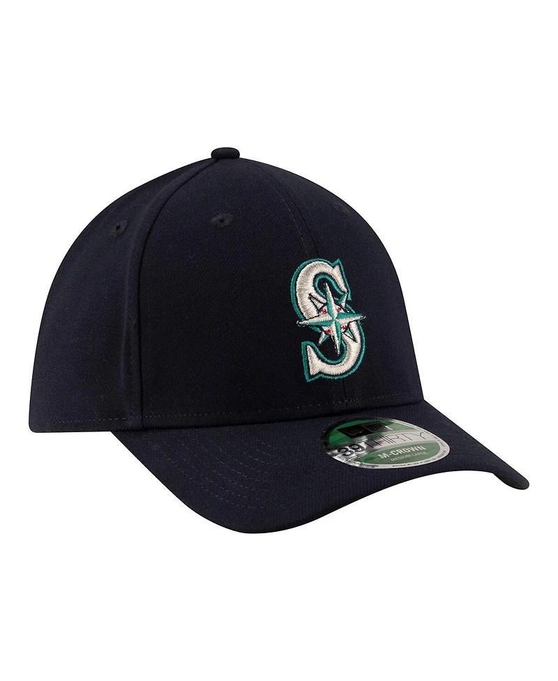 New Era Men's Navy Seattle Mariners Player Replica 39THIRTY M-Crown Flex Hat
