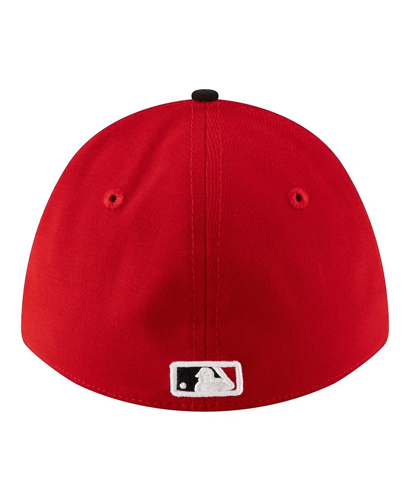 New Era Men's Red Cincinnati Reds Player Replica 39THIRTY M-Crown Flex Hat