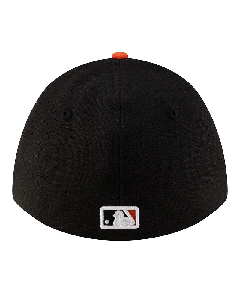 New Era Men's Black Baltimore Orioles Alternate Player Replica 39THIRTY M-Crown Flex Hat