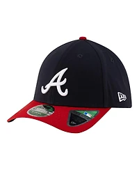 New Era Men's Navy Atlanta Braves Player Replica 39THIRTY M-Crown Flex Hat
