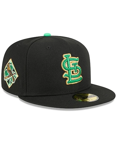 New Era Men's Black St. Louis Cardinals 2026 Patrick's Day 59FIFTY Fitted Hat