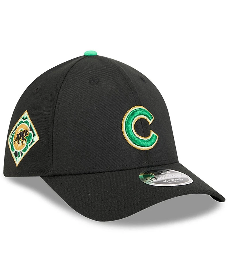 New Era Men's Black Chicago Cubs 2026 St. Patrick's Day 39THIRTY Flex Hat