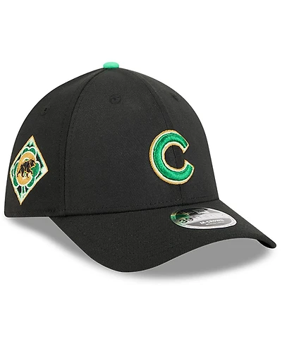 New Era Men's Black Chicago Cubs 2026 St. Patrick's Day 39THIRTY Flex Hat