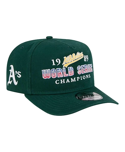 New Era Men's Green Oakland Athletics 1989 World Series Champions Historic 9FIFTY A-Frame Snapback Hat
