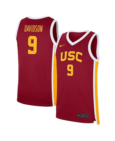 Nike Men's Jazzy Davidson Cardinal Usc Trojans Road Replica Basketball Jersey