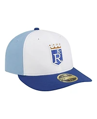 New Era Men's White/Blue Kansas City Royals Authentic Collection On-Field Low Profile 59FIFTY Fitted Hat