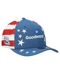 New Era Men's Blue Dale Earnhardt Coolera 9SEVENTY Flag Adjustable Hat