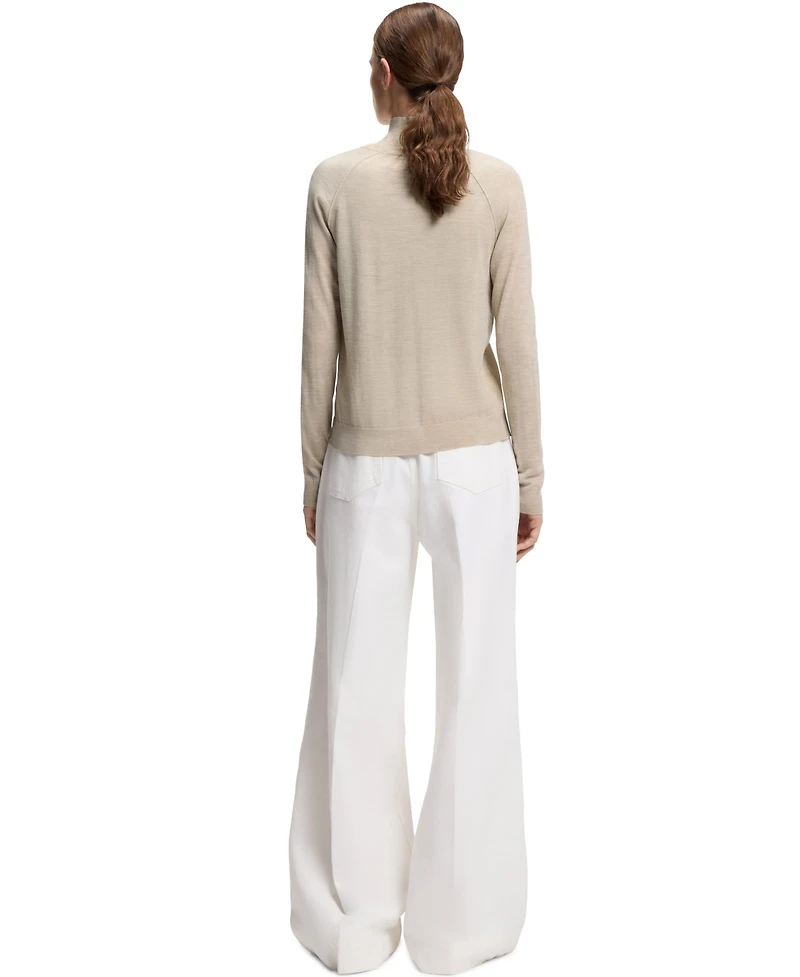 Boss by Hugo Women's Extra-Fine Merino Wool Button-Up Cardigan Sweater