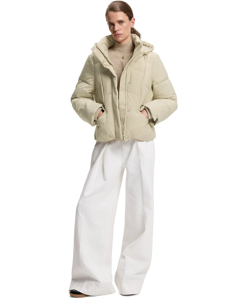 Boss by Hugo Women's Hooded Piped Detail Padded Jacket