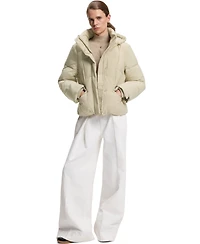 Boss by Hugo Women's Hooded Piped Detail Padded Jacket