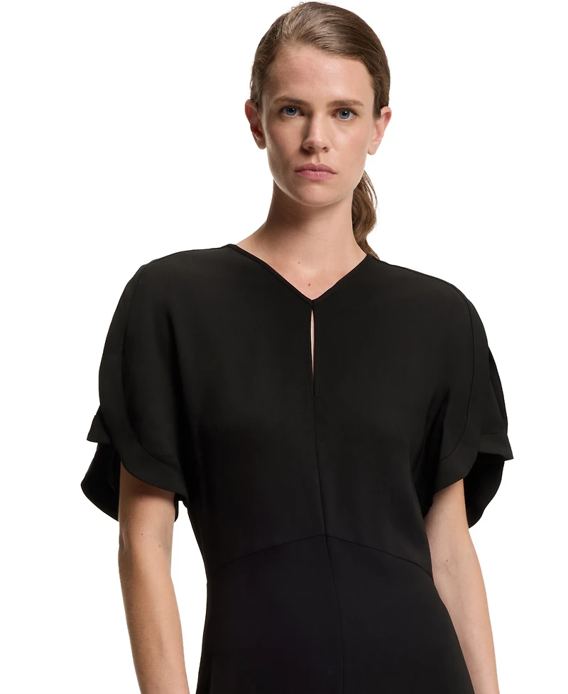 Boss by Hugo Women's Keyhole-Neckline Soft Crepe Dress