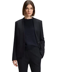 Boss by Hugo Women's Crease-Resistant Herringbone Regular-Fit Blazer