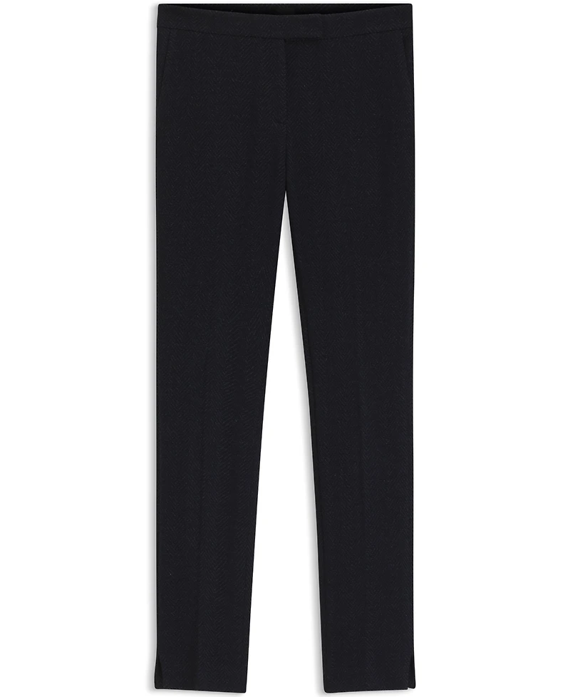 Boss by Hugo Women's Crease-Resistant Herringbone Slim-Fit Pants