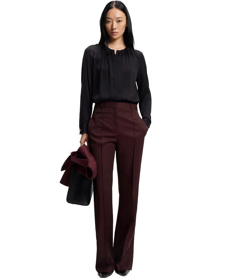 Boss by Hugo Boss Women's Virgin-Wool Twill Regular-Fit Pants