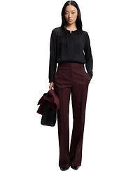Boss by Hugo Boss Women's Virgin-Wool Twill Regular-Fit Pants