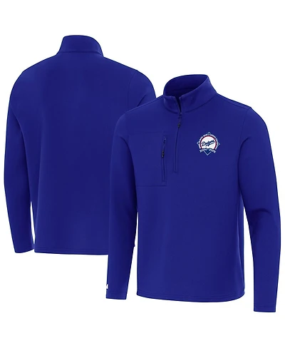 Antigua Men's Royal Los Angeles Dodgers Back-to-Back World Series Champions Insider Quarter-Zip Pullover Sweatshirt