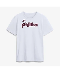 Nike Men's White Philadelphia Phillies Cooperstown Collection Wordmark T-Shirt