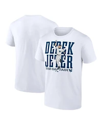 Fanatics Men's Derek Jeter White New York Yankees Cooperstown Collection Player T-Shirt