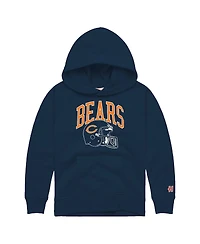Homage Big Boys and Girls Navy Chicago Bears Helmet Retro Tri-Blend Hoodie