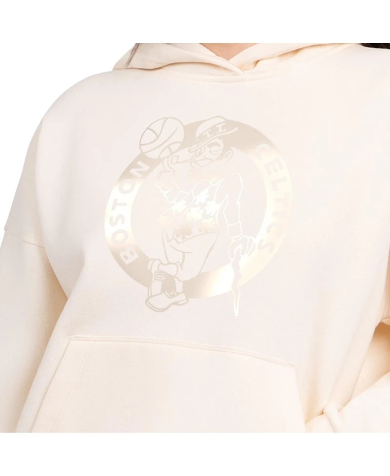 Starter Women's Cream Boston Celtics Pastel Relaxed Hoodie
