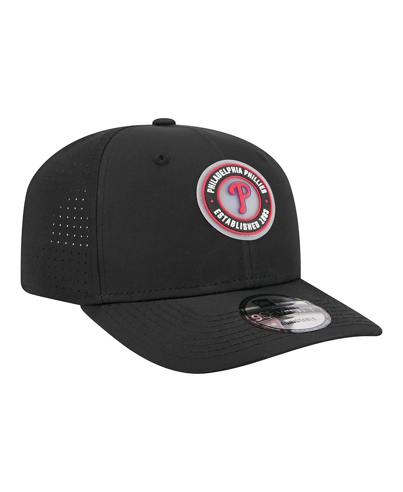 New Era Men's Black Philadelphia Phillies Circle 9SEVENTY Adjustable Hat