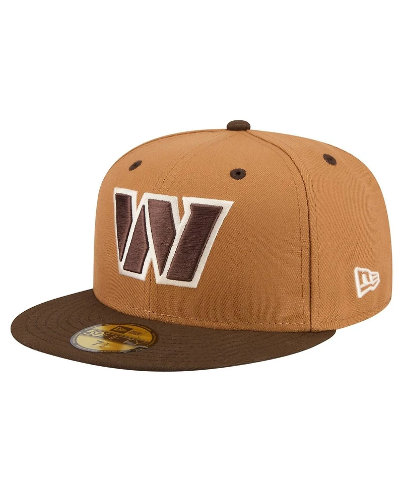New Era Men's Light Brown/Dark Brown Washington Commanders Two-Tone Walnut 59FIFTY Fitted Hat