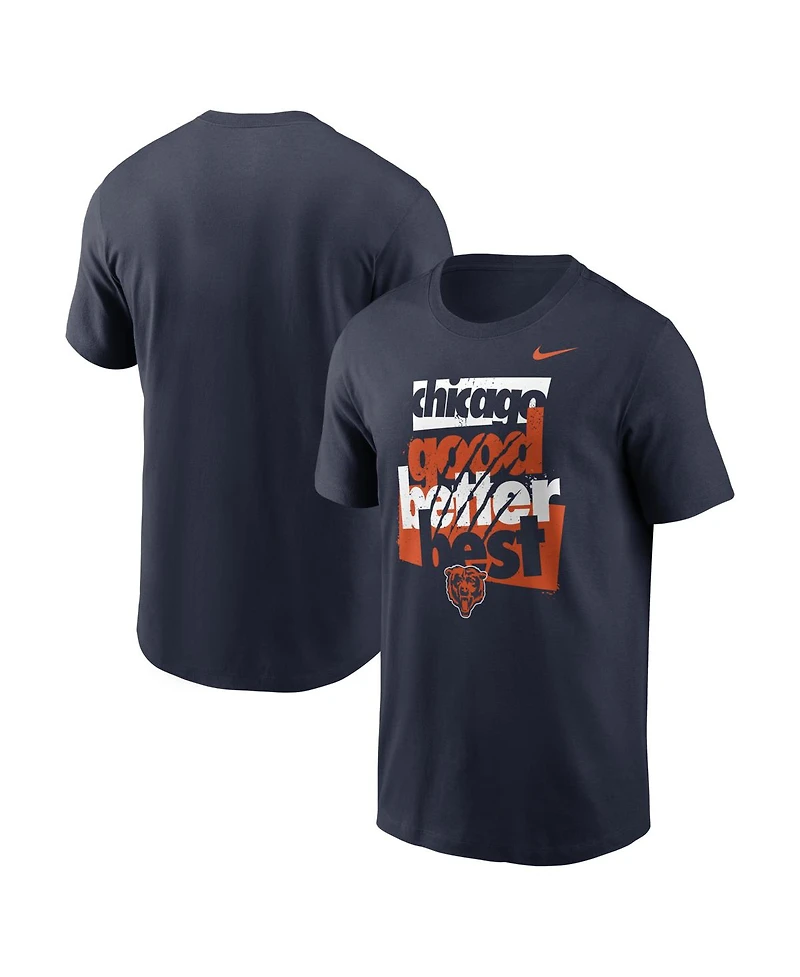 Nike Men's Navy Chicago Bears Local Phrase Club T-Shirt