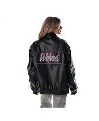 The Wild Collective Men's and Women's Black Minnesota Timberwolves City Edition Full-Snap Jacket