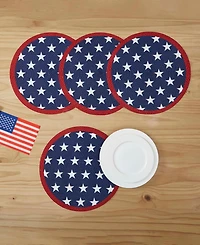 Avanti Liberty Woven Braided Round Placemats, Set of 4