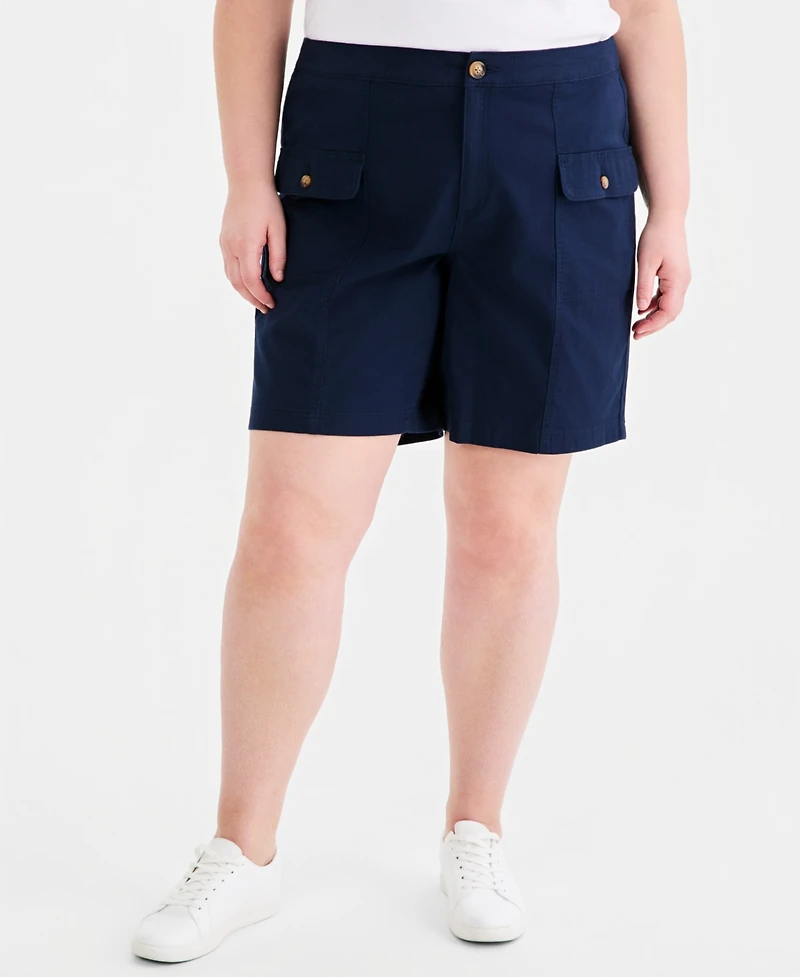 Style & Co Plus High-Rise Bermuda Shorts, Macy's Exclusive