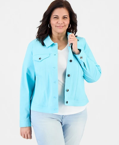Style & Co Plus Denim Jacket, Created for Macy's