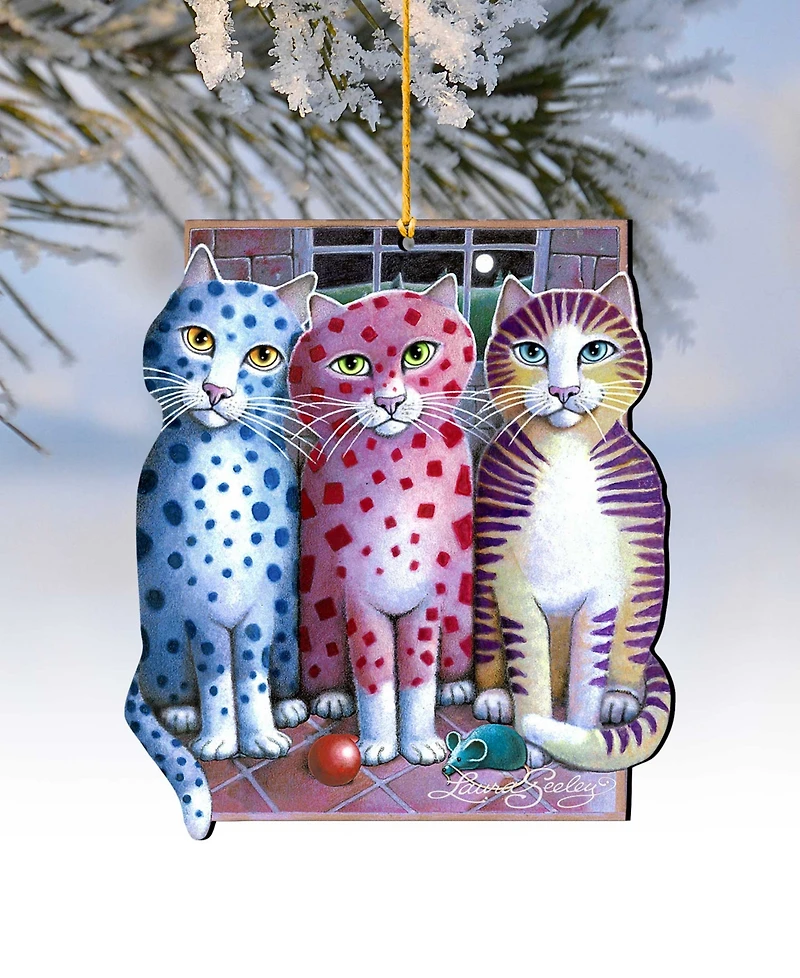 Designocracy Board Meeting Pets Holiday Ornaments, Set of 2