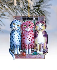 Designocracy Board Meeting Pets Holiday Ornaments, Set of 2