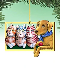 Designocracy the Dog Pets Holiday Ornaments, Set of 2
