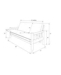 Kodiak Lodge Frame-Natural Finish-Marmont Thunder Mattress