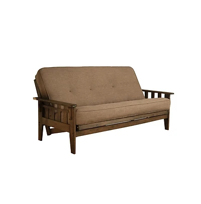 Kodiak Tucson Frame-Rustic Walnut Finish-Linen Stone Mattress