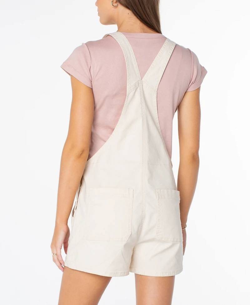 Celebrity Pink Women's Denim Square Neck Shortalls
