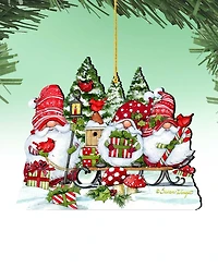 Designocracy Christmas Gnomes Holiday Ornaments, Set of 2