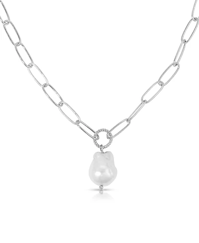 Ettika Single Pearl Chain Necklace